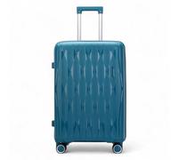 Infinity Luggage Secure Robust 8 Wheels Holiday Travel Caseluggage Large Hard Shell Suitcase In Teal Blue