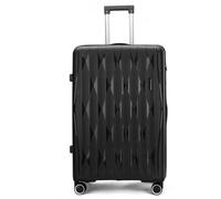 Infinity Luggage Secure Robust 8 Wheels Holiday Travel Caseluggage Medium Hard Shell Suitcase In Black