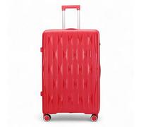 Infinity Luggage Secure Robust 8 Wheels Holiday Travel Caseluggage Medium Hard Shell Suitcase In Red