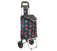 Infinity Luggage Shopping Trolley Folding Lightweight Grocery Bag - Tulips