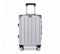 Infinity Luggage Silver Robust Hard Shell Cabin Suitcase 36 X 24 X 56 Cm Luggage Suitable For Easyjet, Ryanair, Wizzair