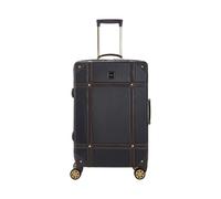 Infinity Luggage Vintage Hard Shell Luggage Trunk Medium Hard Shell Suitcase In Black