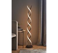 Infinity Matte Double Twist Integrated LED Floor Lamp ValueLights Black One Size