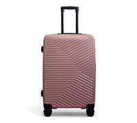 Infinity Medium Suitcase 24" Lightweight Hard Shell Luggage 4 Wheels Spinner 3-Digit Combination Lock Hard Shell Luggage for 15 to 20kg Rose Gold