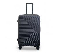 Infinity Medium Suitcase 24" Lightweight Hard Shell Luggage 4 Wheels Spinner 3-Digit Combination Lock Hard Shell Luggage for 15 to 20kg Black