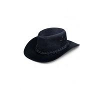 Infinity Leather Cowboy Outback Suede Aussie Bush Hat in Black | Size: XL Infinity Leather Black XL