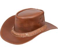 Infinity Mens Cowboy Outback Vintage Leather Aussie Hat - - Size: L