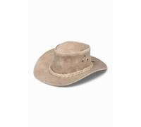 Infinity Leather Cowboy Outback Real Vintage Leather Aussie Bush Hat in Camel | Size: Large Infinity Leather Camel L