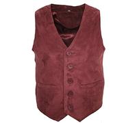 Infinity Men's Goat Suede Classic Smart Tan Leather Waistcoat S