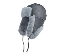 Infinity Mens RAF Aviator B-55 Suede Sheepskin Trapper Hat - - Size: M