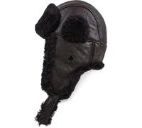 Unisex B3 Russian Ushanka RAF Aviator Shearling Sheepskin Leather Trapper Flying Hat Brown