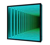 Infinity Mirror Light, 3D LED Tunnel Wall Mirror, Sensory Night Light, Smart Wall-Mounted Atmosphere Lamp, Multi-Color Changing Illumination