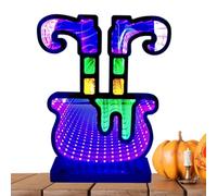 Infinity Mirror Tunnel Led - Halloween Neon Light - USB Powered Hallowen Decor | Glowing Sign Display Room Party Deco, Spooky Night Accent Lamp with Seasonal Illumination for Bedroom Hotel