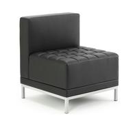 Infinity Modular Straight Back Sofa Chair Black Soft Bonded Leather