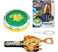 INFINITY NADO Spinning Top for Children Metal Toy Boys, Battle Tops Spinning Top Launcher Toy, Spinning Tops Boys from 5 6 7 8 9 10 11 12 Years, Starter Pack Lightning Leopard