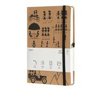 Infinity Notebook Journal, Archive Ruled Paper Journal Notebook - A5 size 80 GSM Thick Lined Paper Hard Cover Classic Writing Journals, Diaries with Rear Pocket (Pack of 1, Warli Art)