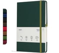 Infinity Notebook Journal, Maestro Journal Notebook Ruled Paper - A5 size 80 GSM Thick Lined Paper Hard Cover Classic Writing Journals, Diary with Rear Pocket & Pen Holder (Pack of 10, Dark Green)