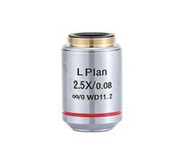 Infinity Plan Phase Contrast Objective Lens for Metallographic Microscope 2.5X 5X 10X 20X 50X 100X Long Working Distance (Color : 2.5X)