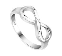 Infinity Rings - Silver Plated Symbolic Band, Modern Alloy Aesthetic Elegant | Lightweight Comfortable Statement Accessory, Trendy Refined Craftsmanship Jewelry Piece for Teen Girls