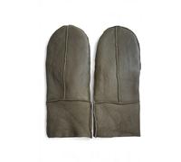 Infinity Leather Genuine Real Sheepskin Leather Mittens Warm Gloves in Olive | Size: Large Infinity Leather Olive L