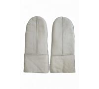 Infinity Leather Genuine Real Sheepskin Leather Mittens Warm Gloves in Grey | Size: Medium Infinity Leather Grey M
