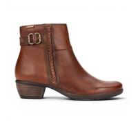 Infinity Utiel Women's Brown Leather Ankle Buckle Zip Heel Boots