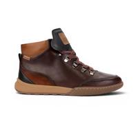 Infinity Viana Women's Caoba Red Leather Sneakers Trainer Ankle Shoes