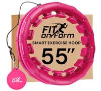 Infinity Weighted Hula Fit Hoop for Adult Weight Loss, 2 in 1 Smart Fitness Exercise Hoop for Women Abs Workout, Fit on Form 24/28/32 Detachable Knots