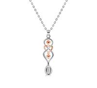 Infinity Welsh love spoon necklace