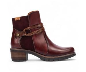 Infinity Women’s Arcilla Red Leather Zipped Heel Ankle Boots - San Sebastia