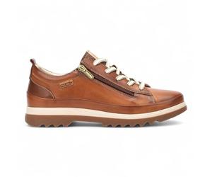 Infinity Women’s Brandy Brown Leather Lace Up Trainers Sneakers - Vigo