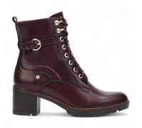 Infinity Women’s Caoba Brown Leather Mid-Heel Combat Ankle Biker Boots - Llanes