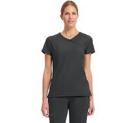 Infinity Women Scrubs Top Mock Wrap 2625A, Black, M