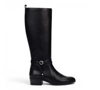 Infinity Women's Classic Knee High Tall Cuero Black Leather Boots - Daroca