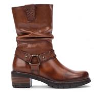 Infinity Women's Mid-Calf Brown Leather Classic Biker Boots - San Sebastia