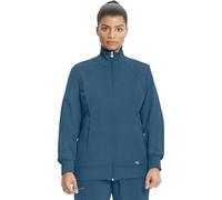 Infinity Women's Zip Front Warm-up Jacket Medical Scrubs, Caribbean Blue, S