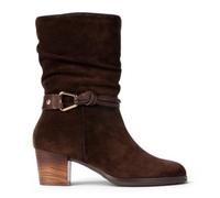 Infinity Zamora Women's Dark Brown Leather Mid-Calf Long High Boots