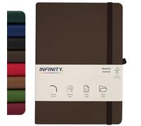 InfinityMarket Wilson Notebook Journal, Maestro Journal Notebook Ruled Paper - A5 size 80 GSM Thick Lined Paper Hard Cover Classic Writing Journals, Diary with Rear Pocket & Pen Holder