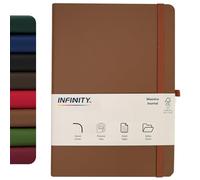 InfinityMarket Wilson Notebook Journal, Maestro Journal Notebook Ruled Paper - A5 size 80 GSM Thick Lined Paper Hard Cover Classic Writing Journals, Diary with Rear Pocket & Pen Holder