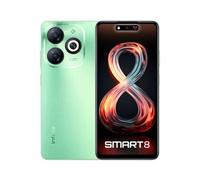 Infinix Smart 8, 3+64GB, Crystal Green, Sim Free Smartphone, Unlocked to all UK Networks, UK Plug + 2 Year Warranty