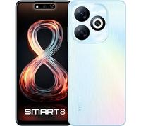 Infinix Smart 8 4G (Galaxy White) | Up to 8 GB RAM | 90 Hz Punch-hole Display | 50MP Dual Camera with Quad-LED Ring Flash | Helio G36 Mediatek Processor