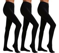 InfiniZer 3 Pairs 80 Denier Black Tights for Women Soft Stretch Opaque Tights High Waisted Ladies Pantyhose