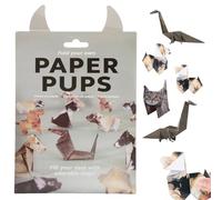 InfiniZer 50 Sheets DIY Paper Cats Origami Kit Creative 3D Origami Dog Dinosaur Animal Kit Cute Animals Shaped Decoration Kits Set for Cat Lovers (Dog)