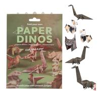 InfiniZer 50 Sheets DIY Paper Cats Origami Kit Creative 3D Origami Dog Dinosaur Animal Kit Cute Animals Shaped Decoration Kits Set for Cat Lovers (Dinosaur)