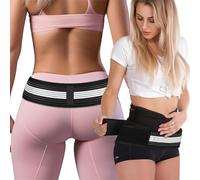 InfiniZer Back Support Belt & Hernia Belt for Men, Adjustable Sciatica Pain Relief with Anti-Slip Design for Pelvis Lumbar Support, Circumference 140cm for Women and Men (Black, Circumference 140cm)