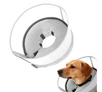 InfiniZer Inflatable Dog Collars for After Surgery 2-in-1 Dog Cone Collar with Detachable Shield Anti-Lick Bite Protection Donut Cone for Small Medium Large Dogs (Grey, M+)
