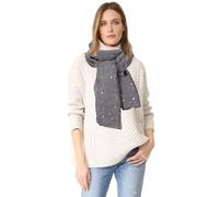 InfiniZer Sparkly Scarf for Women, Lightweight Soft Shawl with Rose Gold Foil Star Glitter Print, 70.7x29.5 Inch Wrap for All Seasons, Wedding & Party Accessory (Dark Grey)