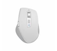 INFINMIND Wireless Computer Bluetooth Mouse with Smart Flying Scroll, Thumb Scroll Ergonomic Mice, Silent 3 Devices Mouse for Mac OS/Chrome/Linux/Android (White)
