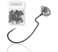 INFISHCEO Swing Weedless Ned Rig Jig Heads Hook Set, 24 Pack Swimbait Fishing Jigheads Hooks 1/16oz 3/32oz 1/8oz 3/16oz 1/4oz for Bass Fishing