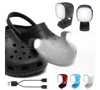 infisu Headlights for Shoes 2pcs, Rechargeable Head Lights Camping Headlamp Accessories Charms, Black